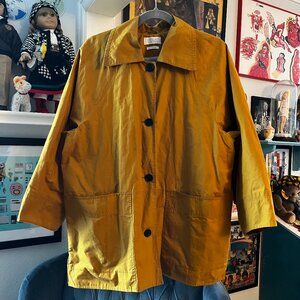 Toast UK Waxed Cotton Raglan Anorak | Cumin Size S/M Oversized GUC w/ ALTERATION